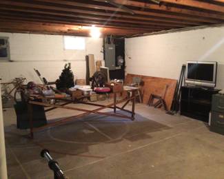 Tv, metal file cabinet, x-mas, miscellaneous 