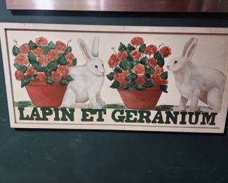 FRENCH SIGNED ORIGINAL ART ON WOOD