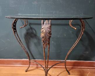 BRONZE AND GLASS TABLE
