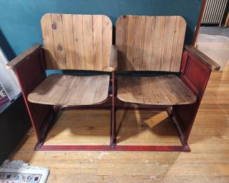 WOOD AND METAL INDUSTRIAL SEATS