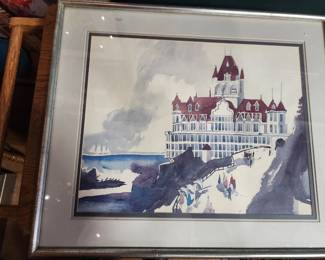 ORIGINAL WATERCOLOR SAN FRANSISCO HOTEL