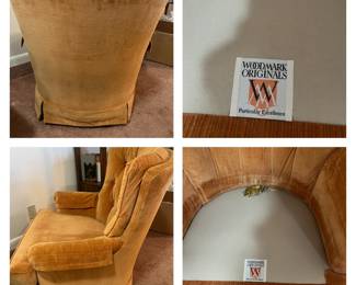 Custom made vintage velvet chair