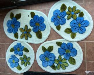Vintage Chenille bath mats
