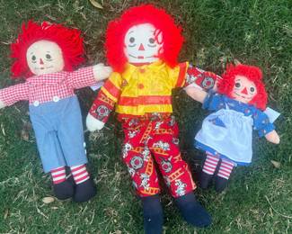 Raggedy Inn and Andy handmade dolls