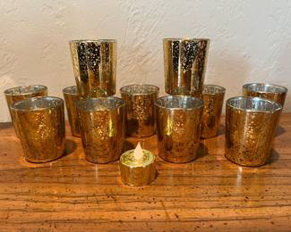 12 votive candles with self lighting candles inside