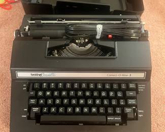 Brand new typewriter in self-contained case