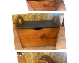 All Wood child’s toy bench and seat
