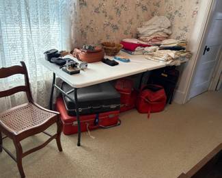 Linens, Blankets & Vintage Luggage