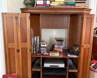TV Cabinet (or storage center) with Bi-Fold Doors 