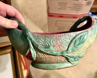 Weller Pottery Malvern Pattern Double-Handle Jardiniere 