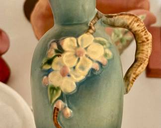 Roseville Pottery Ewer in Apple Blossom Pattern (1948)