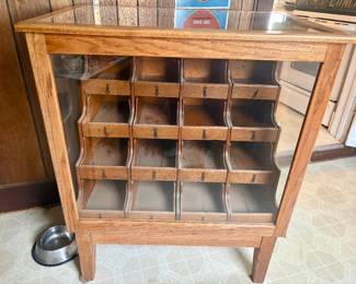 Antique Oak Haberdashery Cabinet (Front)