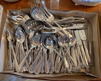 Full Set of Reed & Barton Elegant Bead-Hamilton-English Gentry (Stainless) Including Serving Pieces  