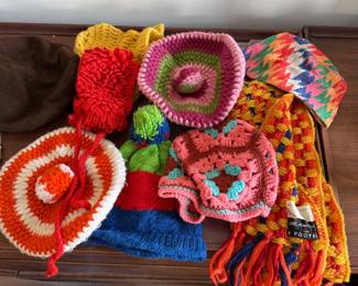 Funky Crocheted Hats/Scarves