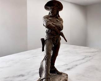 Peter Fillerup Bronze Statue of Cowboy (1976)