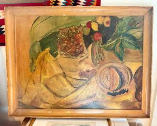 Mid-Century Still Life Oil Painting (unsigned)