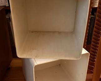 Kartell? White Plastic Stacking Cubes