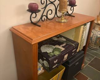 . . . bookshelf and candle display