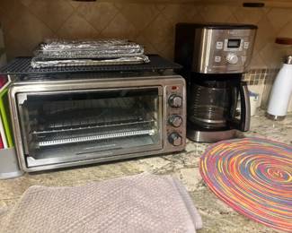. . . toaster oven and coffee maker