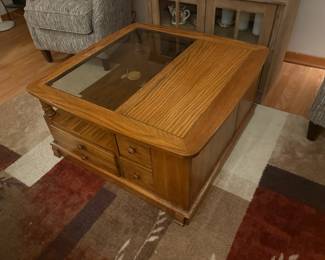 . . . nice oak coffee table. 