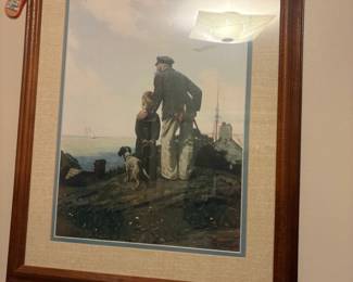 . . . classic captain and boy -- "Looking Out to Sea"