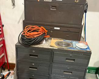. . . vintage tool cabinet and Kennedy toolbox