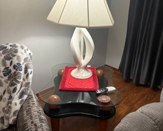 . . . glass end table