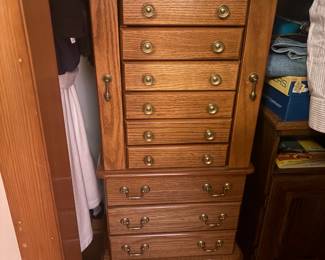. . . oak jewelry armoire and jewelry!