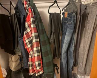 . . . men's jeans and flannels
