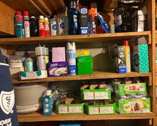. . . lots of canning and cleaning supplies
