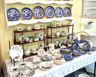 Note* 3 tier shelves on table are for display only, nfs