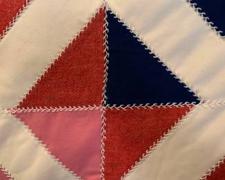 #161	Wool Squares on Point - no batting - Hand-tied - 72x82	 $75.00 