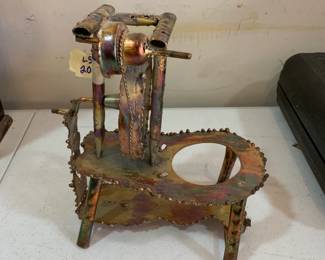 #185	copper wheel décor10 inches tall 	 $29.00 