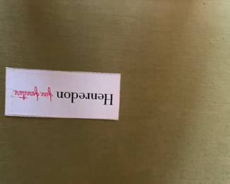 #1	Henredon green velvet sofa with loose back pillow 89 inch long 	 $75.00 