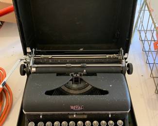 #222	type writer Royal with metal keys	 $25.00 