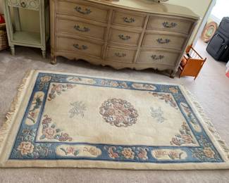 #149	Chinese Made Cream/Pale Blue rug - 46x70	 $40.00 