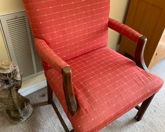 #118	red arm chair 	 $75.00 