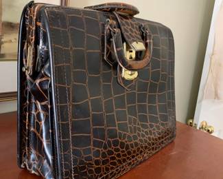 #99	1940s Medical Bag Alligator Look Doctor Bag	 $125.00 