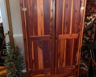 #37	Cedar Armoire w/2 doors & hanging Rod - 36x19x67	 $125.00 