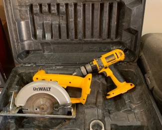 #177	Dewalt  18 VOLT saw and drill case no battery	 $45.00 