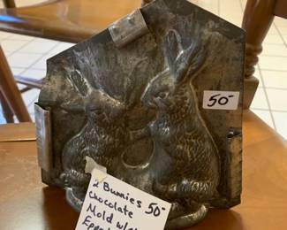 #263	Set of 2 Bunny Molds w/clipped Together Edges - Made in USA and Clips - made in Germany	 $50.00 