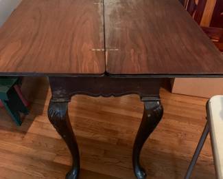 #35	Wood Game Table (can be extension dining table) pulls out and has button inside for storing - 20-40x60x31	 $200.00 