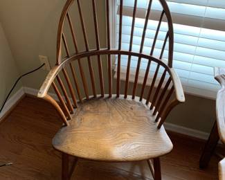 #110	Oak American Bowback Sack Back windsor Chair	 $150.00 
