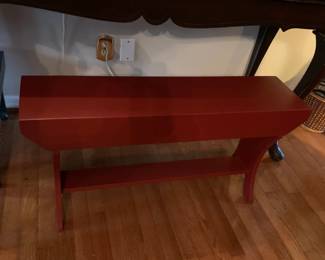 #36	Red Painted Stool/bench - 36x9x18	 $35.00 