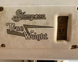 #173	Simpson True weight scale model 63	 $100.00 