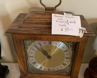 #347	Howard Miller Mantle Clock 	 $35.00 