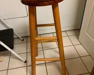 #172	wood stool 29 tall	 $30.00 