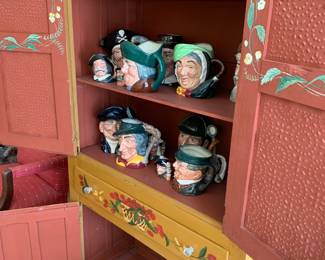 #122	Wood Cabinet painted w/2 shelves and 1 drawer & 2 Doors - 33x15x70 - Upstairs You Move	 $125.00 