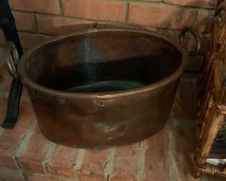 #46	Copper Hammered Pot - 18x9x10	 $60.00 