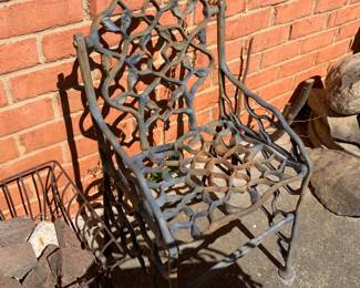 #232	primitave iron basket 14x14x12	 $20.00 